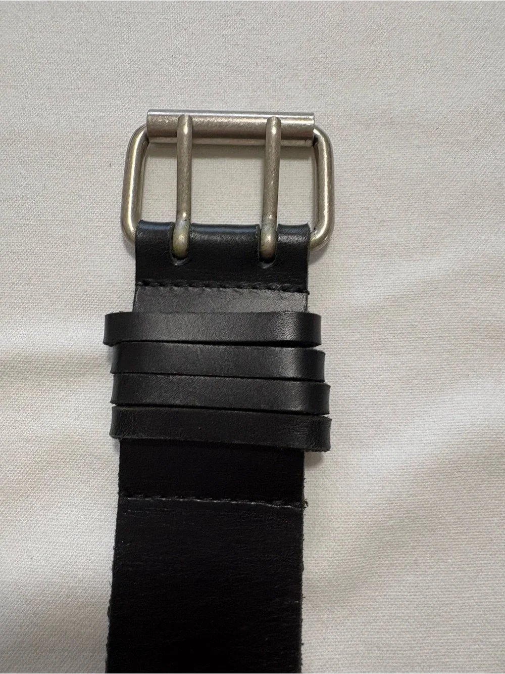 Betsey Johnson Black Leather Studded & Braided Detail Belt